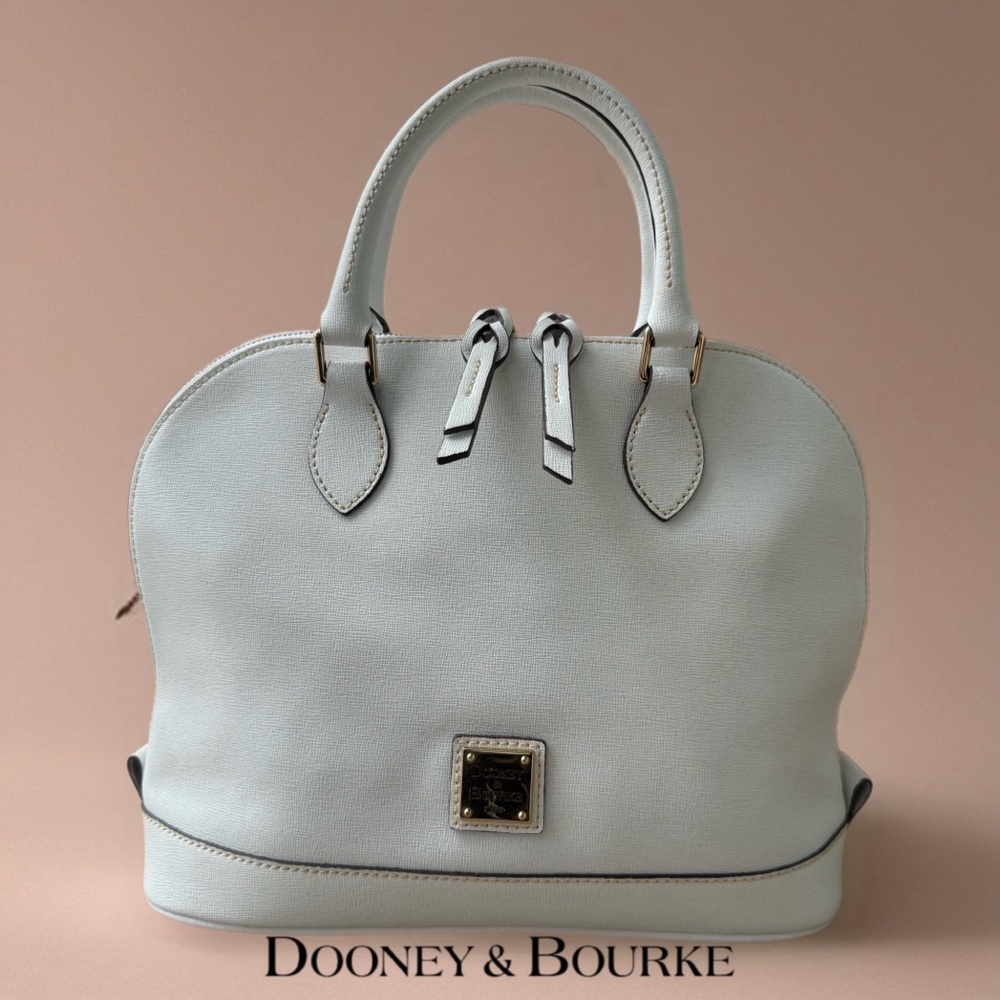 Dooney & Bourke Saffiano Leather Zip Top Satchel White - Barely Used - Picture 10 of 10